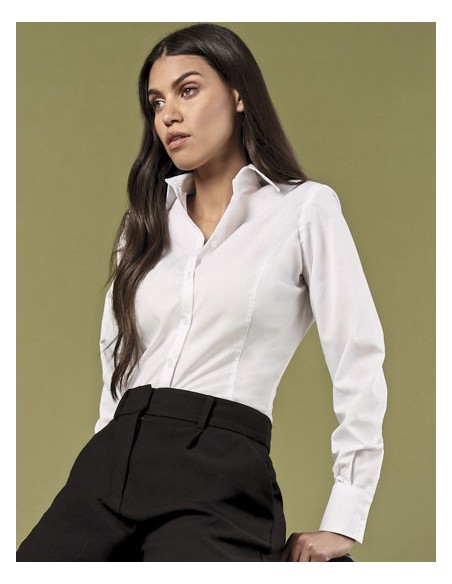 KUS-KK743F-Womens Tailored Fit Business Shirt Long Sleeve 2